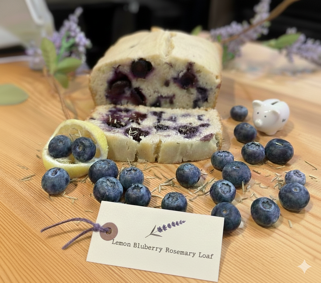 Lemon Blueberry Rosemary Loaf
