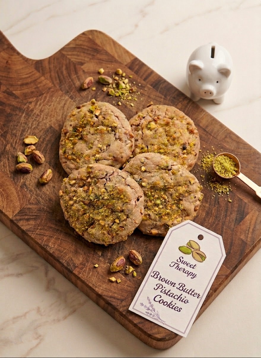 Toasted Brown Butter Pistachio Cookies
