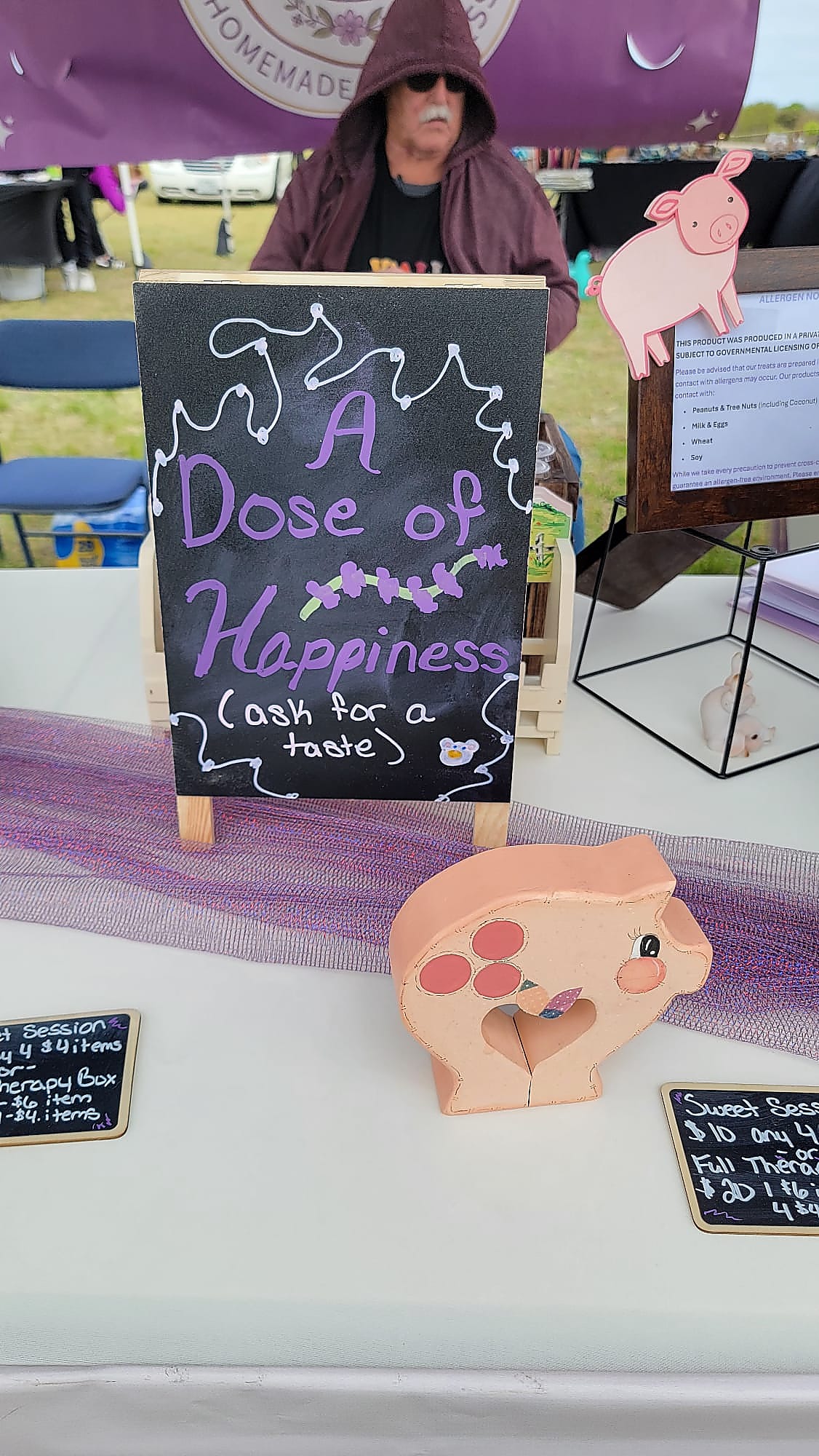 Sweet Therapy products at the market