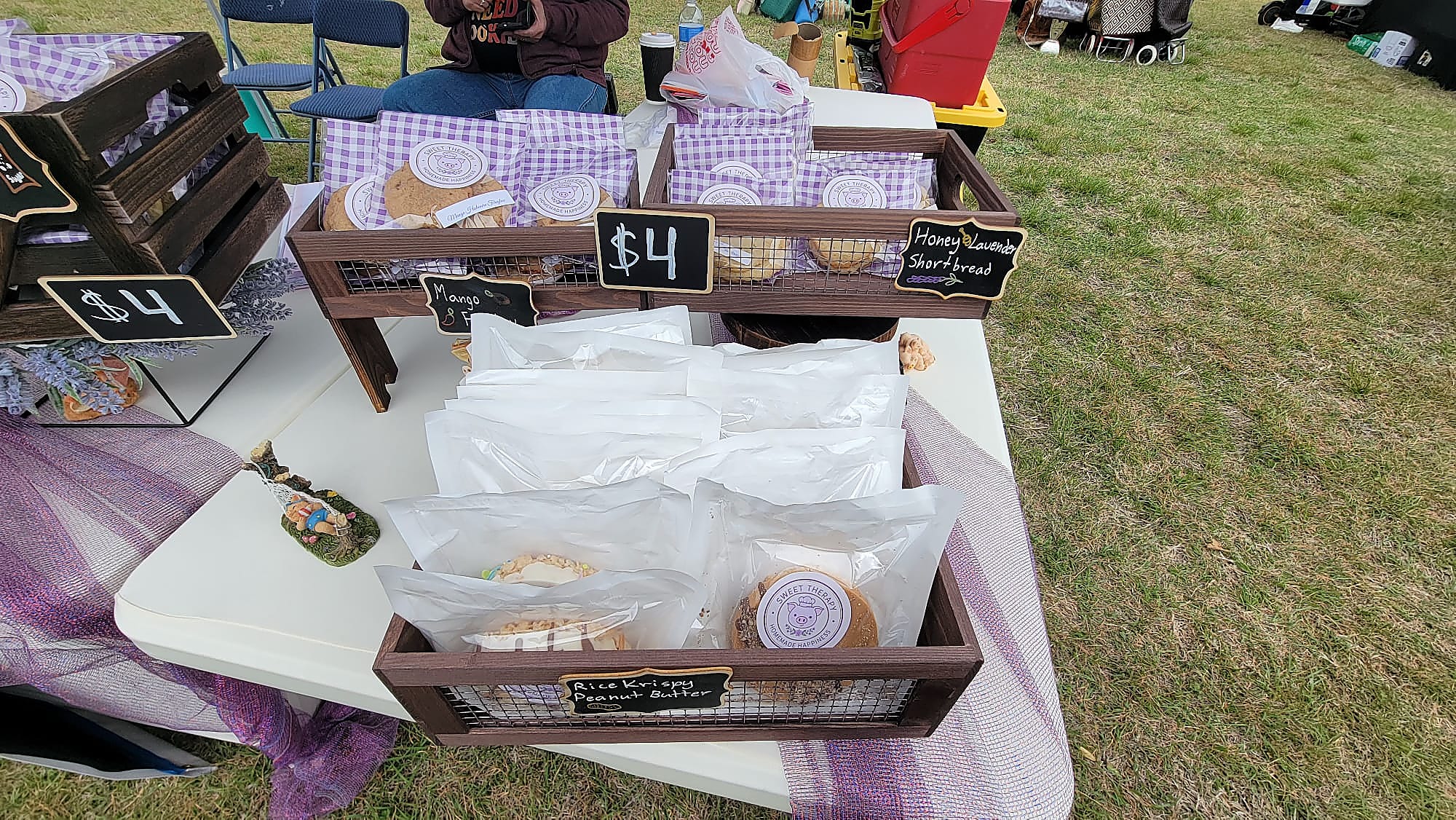 Sweet Therapy booth at the market